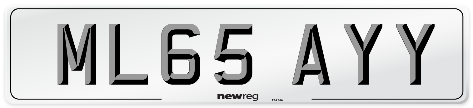 ML65 AYY Number Plate from New Reg
